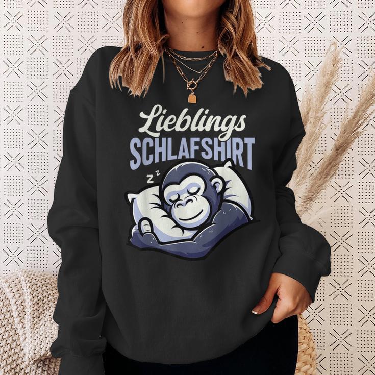 Offizielles Schlaf Gorilla Langschläfer Morgenmuffel Sweatshirt Geschenke für Sie