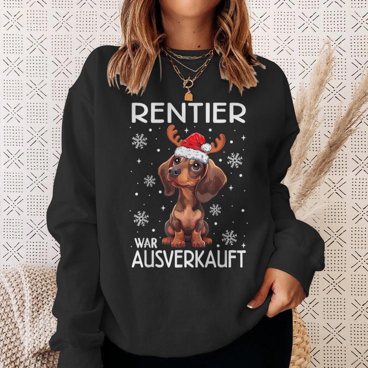 Reindeer Was Out Sold Dachshund Christmas Sweatshirt Geschenke für Sie