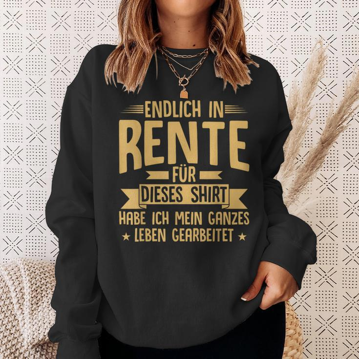 Rentner Endlich In Rente Ruhestand Sweatshirt Geschenke für Sie