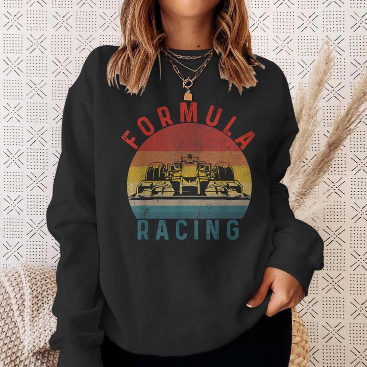 Retrointage Formula Racing Fan Silhouette Racing Car Formula Sweatshirt Geschenke für Sie