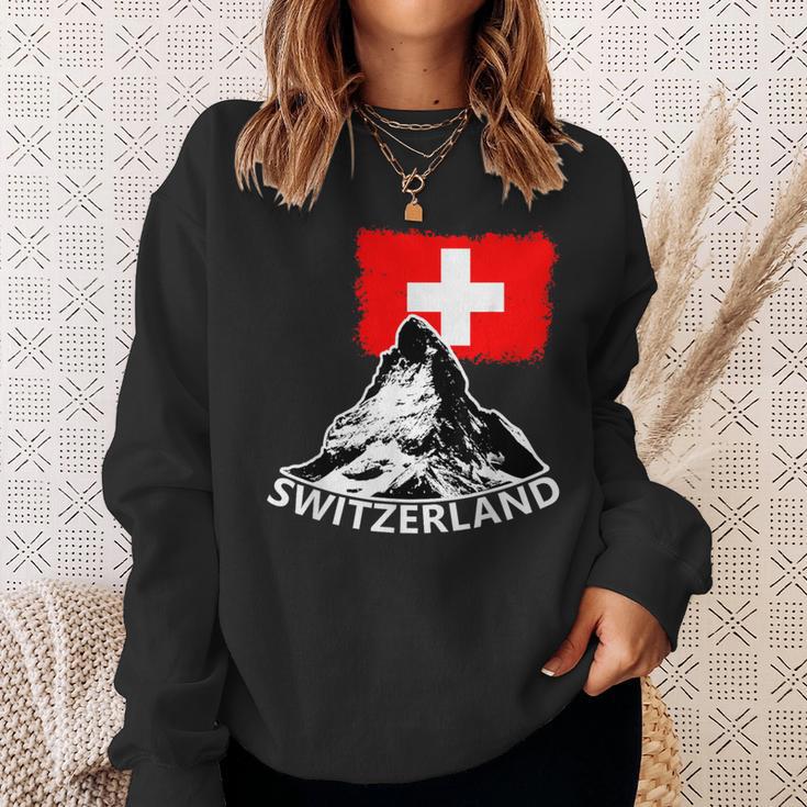 Switzerland Matterhorn Switzerland Alps Sweatshirt Geschenke für Sie