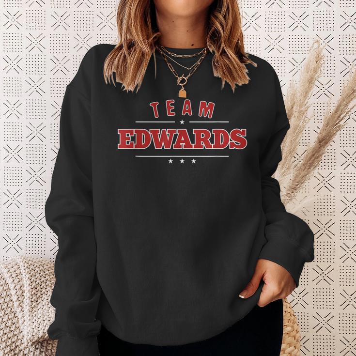 Team Edwards Personalised Surname Family Sports S Sweatshirt Geschenke für Sie