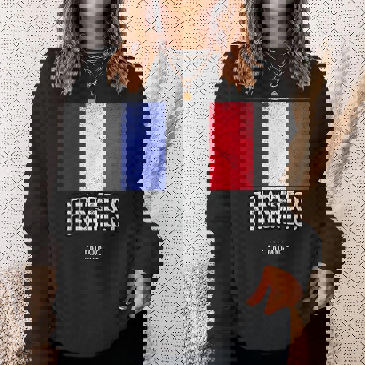 Ville De Fismes France Fr Drapeau Français Sweater e Cadeaux pour elle