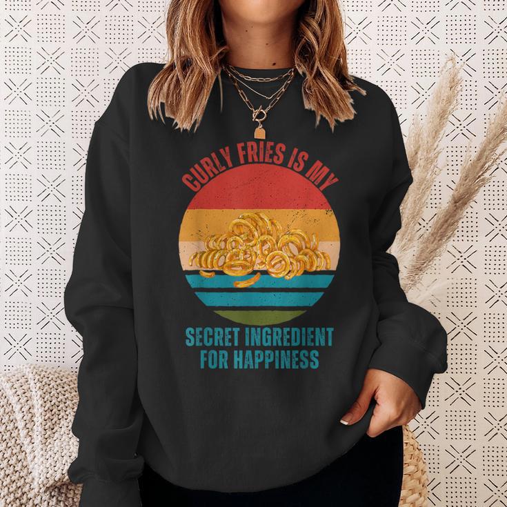 Vintage Curly Fries Sind Meine Geheime Zutat Für Glück Sweatshirt Geschenke für Sie