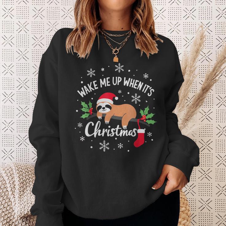 Weck Mich Auf Wenn Weihnachten Ist Christmas Sweatshirt Geschenke für Sie