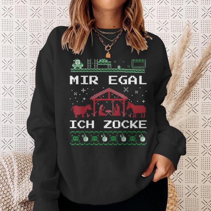 Weihnachten Mir Egal Ich Zocke Ugly Christmas For Gamer Sweatshirt Geschenke für Sie