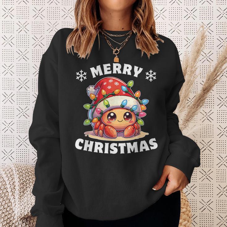 Weihnachtsmütze Weihnachten Lichterkette Einsiedlerkrebs Sweatshirt Geschenke für Sie