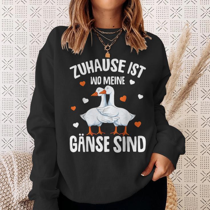 Zuhause Ist Wo Meine Gäse Sind Gäsehalter Sweatshirt Geschenke für Sie