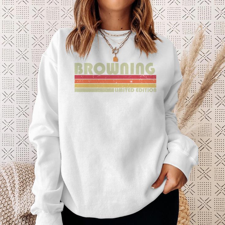 Browning Last Name Retrointage 80S Birthday Sweatshirt Geschenke für Sie