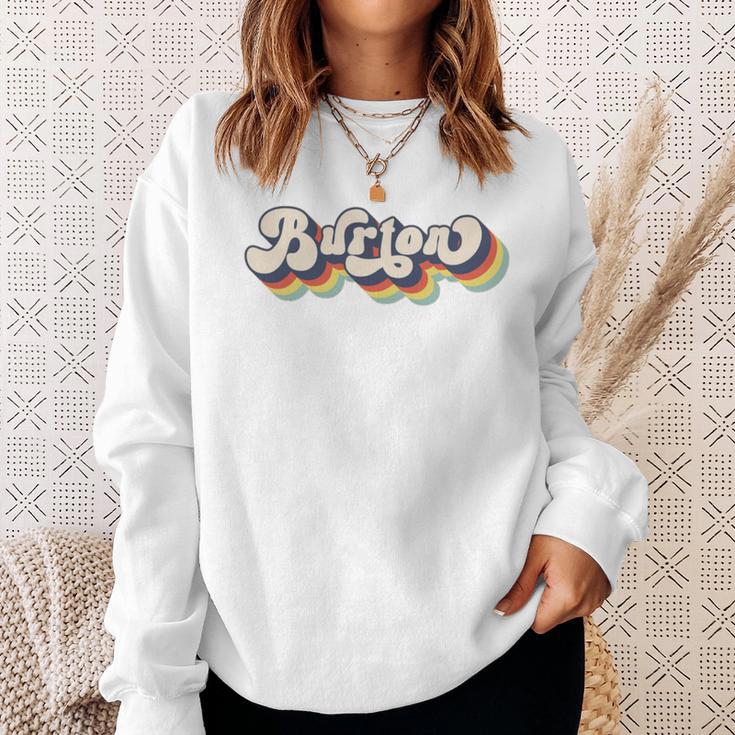 Burton Surname Personalised Last Name Burton Sweatshirt Geschenke für Sie