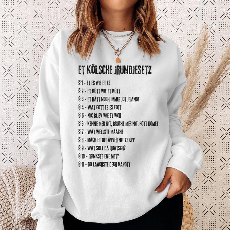 Et Kölsche Jrundjesetz Cologne Cologne Basic Law Carnival Sweatshirt Geschenke für Sie