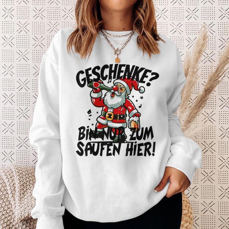 Geschenke Nur Zum Saufen Hier Bier Alkohol German Langu Sweatshirt Geschenke für Sie