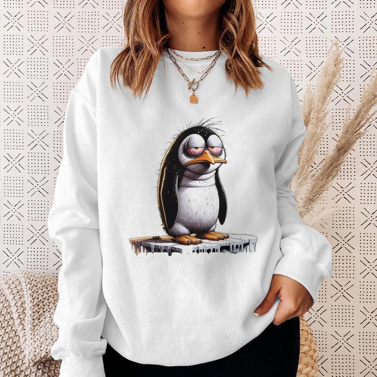 Guten Morgen Ganz Dünnes Eis Saying Penguin Sweatshirt Geschenke für Sie