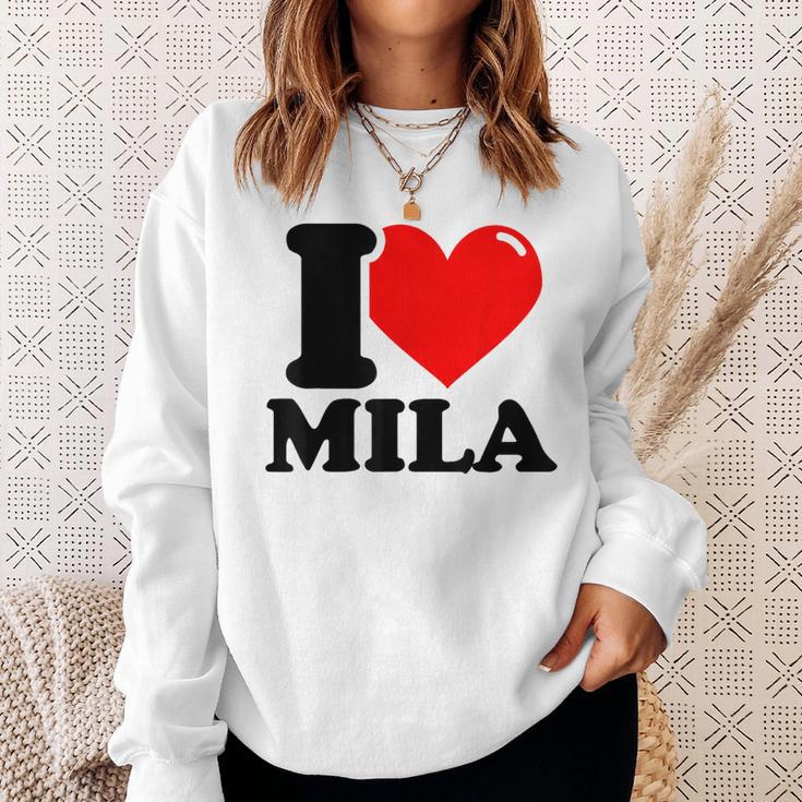 Ich Liebe Mila German Langu Gray Sweatshirt Geschenke für Sie