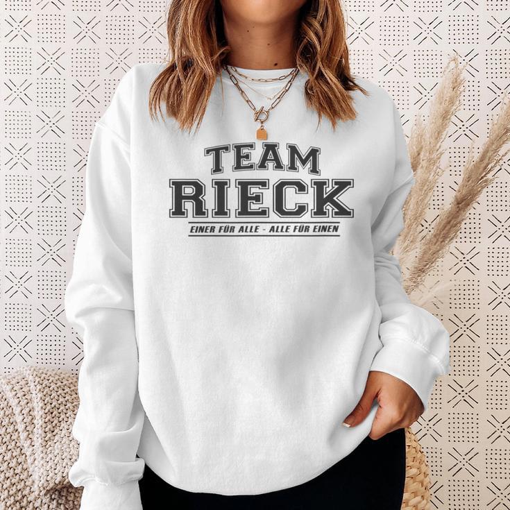 Team Rieck Stolze Familie Nachname Geschenk Sweatshirt Geschenke für Sie