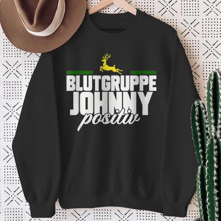 Blutgruppe Johnny Positiv Sweatshirt Geschenke für alte Frauen