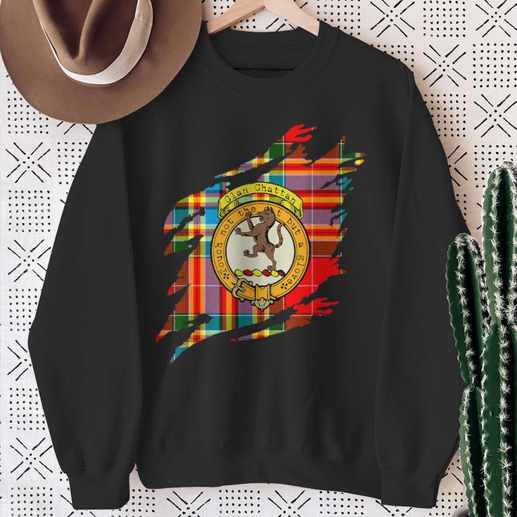 Chattan-Clan-Wappen Und Schottenkaro Schottischer Nachname Sweatshirt Geschenke für alte Frauen