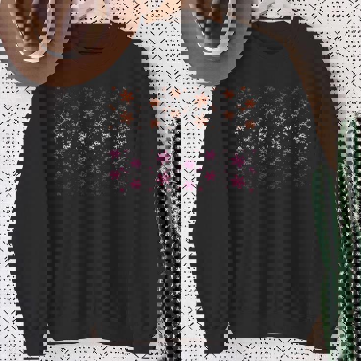 Christmas Lesbian Snowflake Rainbow Flag Subtle LGBT Pride Sweatshirt Gifts for Old Women