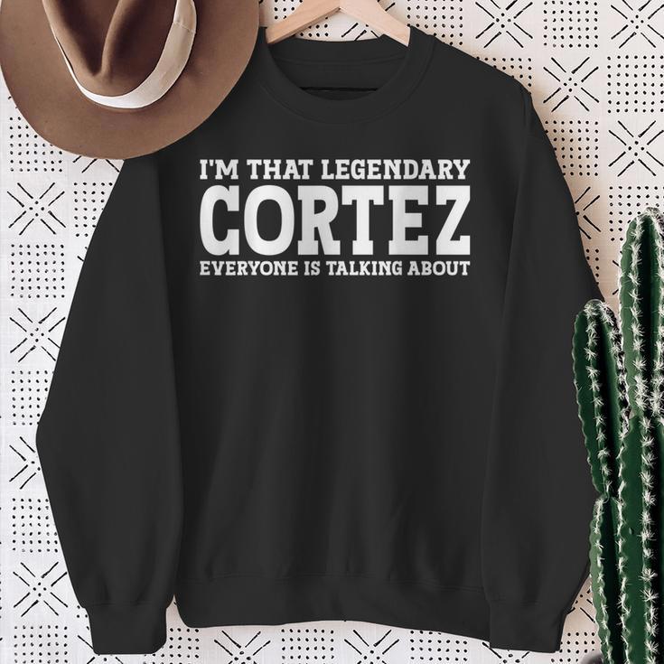 Cortez Surname Team Family Last Name Cortez Sweatshirt Geschenke für alte Frauen