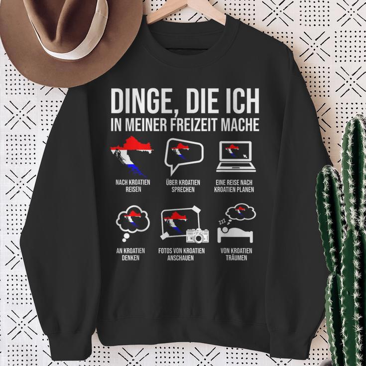 Croatia Dinge In Meiner Freizeit Sweatshirt Geschenke für alte Frauen