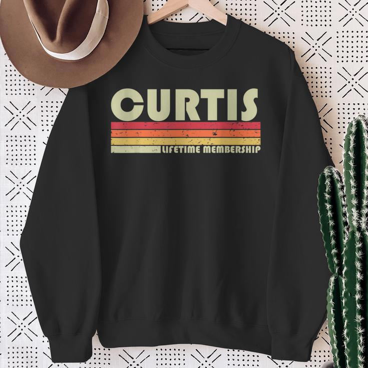 Curtis Nachname Lustiges Retrointage 80Er 90Er Geburtstag Wiedersehen Sweatshirt Geschenke für alte Frauen