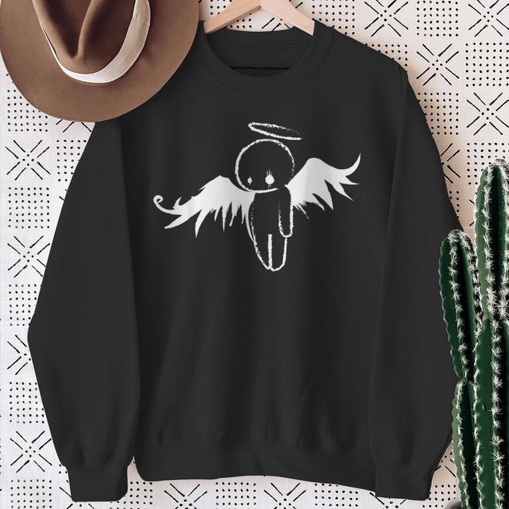 Cute Sad Emo Angel Sweatshirt Geschenke für alte Frauen