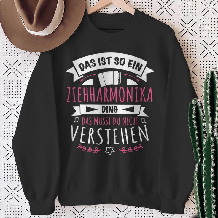 Damen Akkordeon Musiker Das Ist So Ein Ziehharmonika Ding Sweatshirt Geschenke für alte Frauen