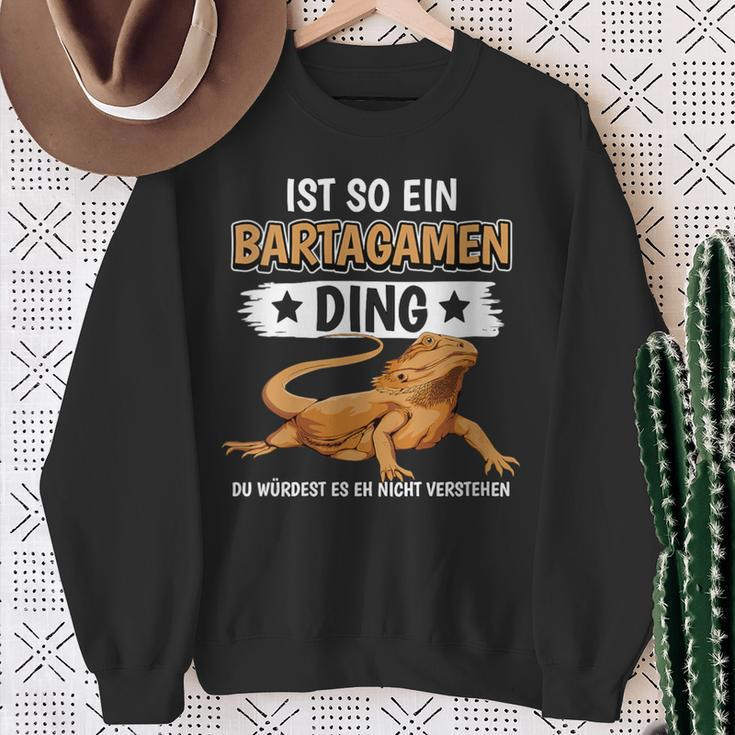 Damen Bartagamen Sachen Ist So Ein Bartagame Ding Bartagame Mit-Ausschnitt Sweatshirt Geschenke für alte Frauen