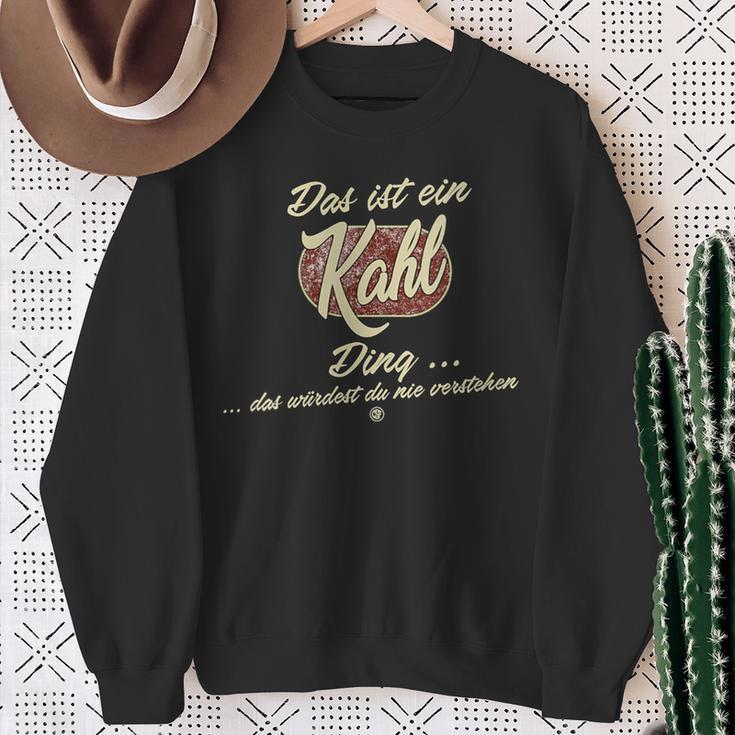 Damen Das Ist Ein Kahl Ding Lustiges Familie Kahl Mit-Ausschnitt Sweatshirt Geschenke für alte Frauen