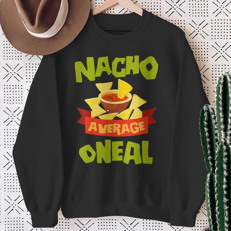 Damen Nacho Average Oneal Birthday Personalisierter Nachname Mit-Ausschnitt Sweatshirt Geschenke für alte Frauen