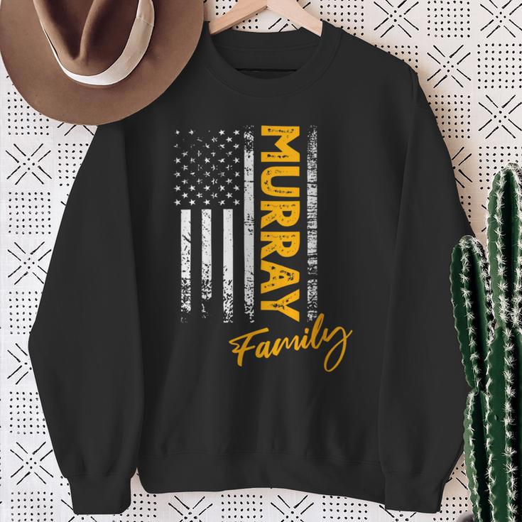 Damen Usa Murray Familienname Murray Nachname Murray Mit-Ausschnitt Sweatshirt Geschenke für alte Frauen