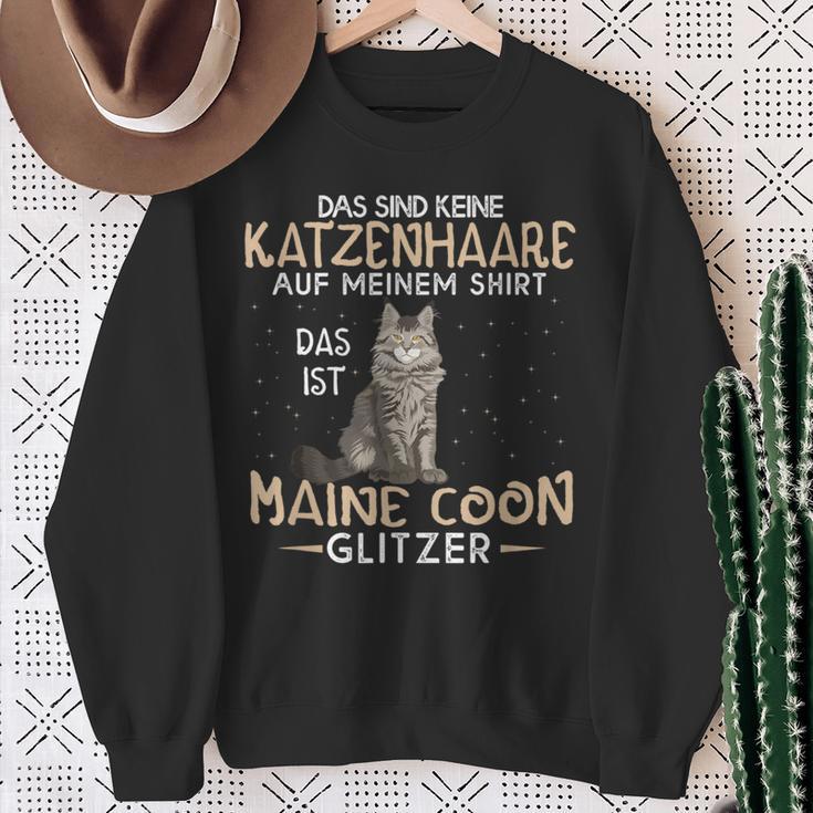 Das Sind Keine Katzenhaare Das Ist Maine Coon Glitter Sweatshirt Geschenke für alte Frauen