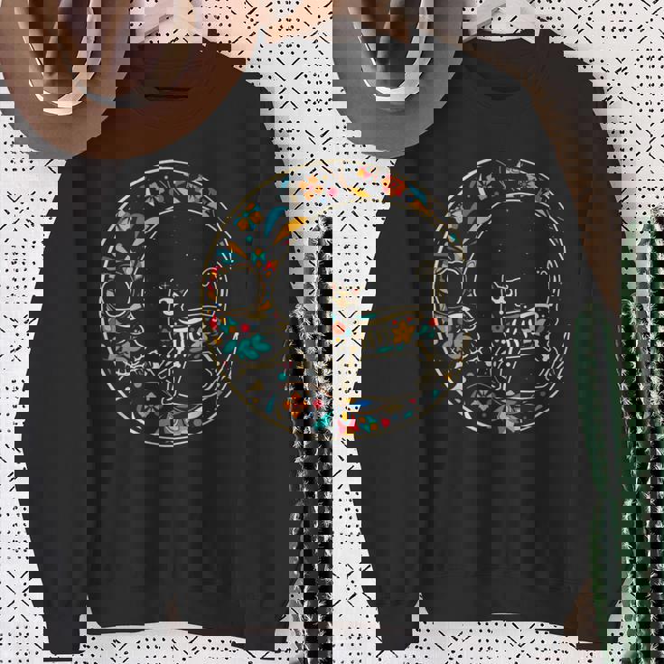 Dia De Los Muertos Chat Lune Sweater e Cadeaux pour les femmes âgées