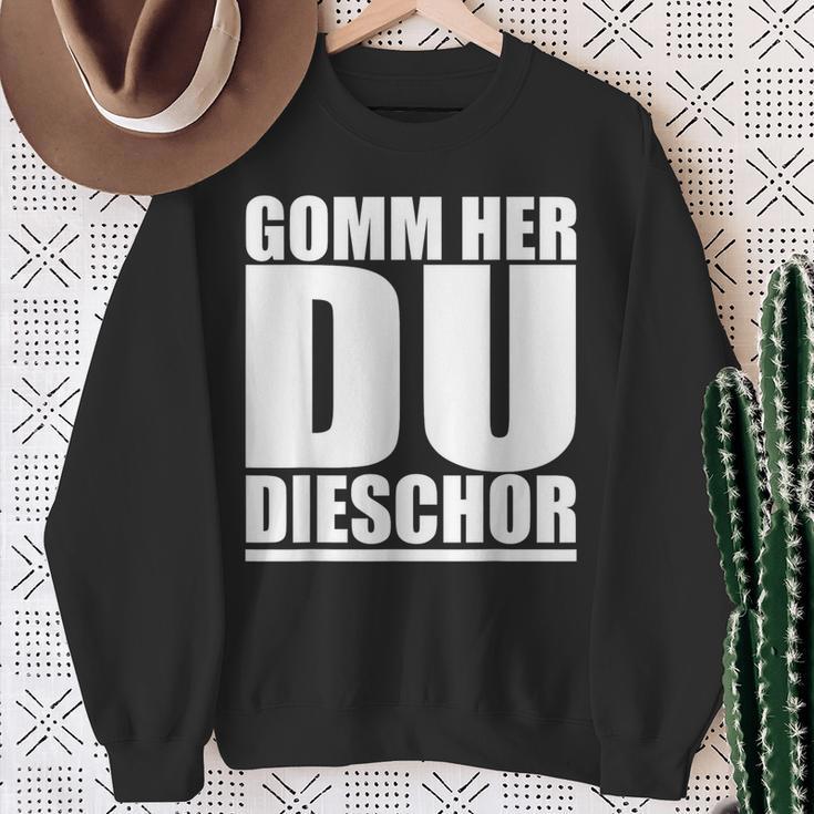 Come Here Du Tiger On Saxon Ossi Dialekt Sweatshirt Geschenke für alte Frauen