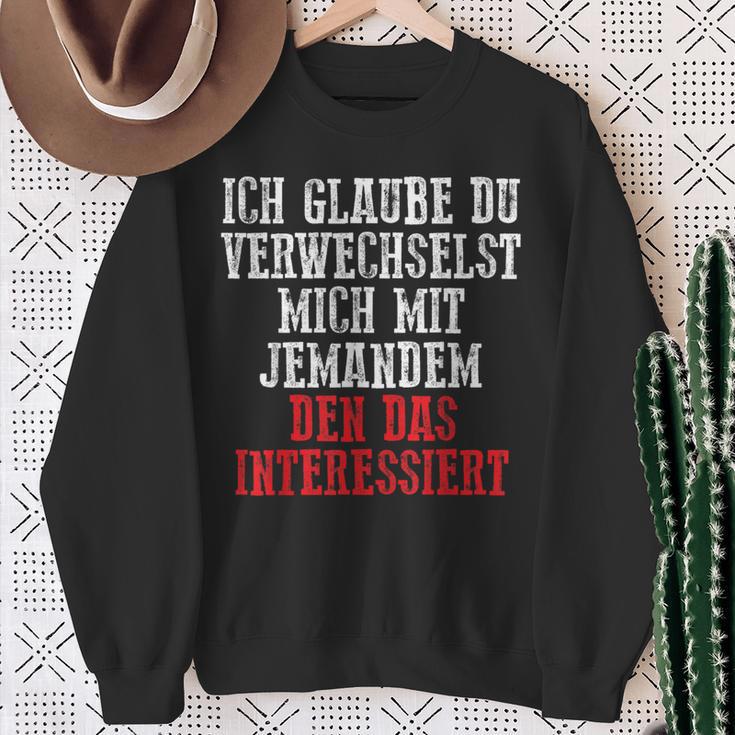 Duerwechselst Mich Den Das Interessiert Sweatshirt Geschenke für alte Frauen