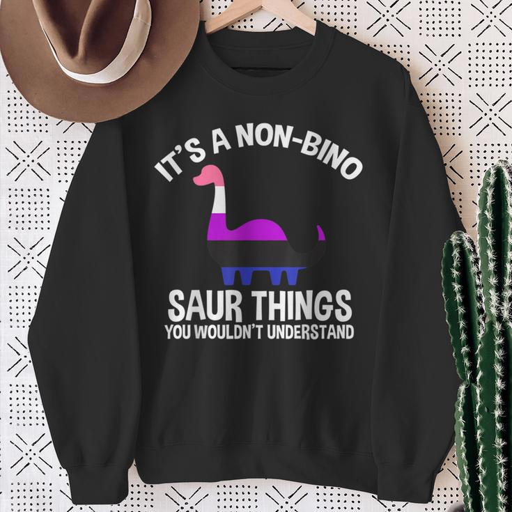 Es Ist Ein Nicht-Bino-Saur Dinge Lgbt Sweatshirt Geschenke für alte Frauen