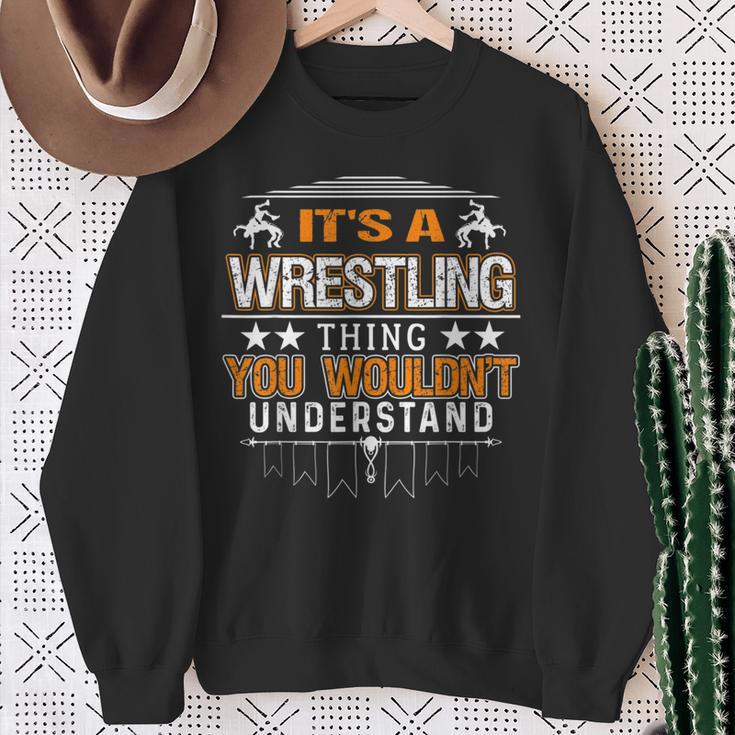 Es Ist Ein Wrestling-Ding Wrestler Fan Meme Sweatshirt Geschenke für alte Frauen