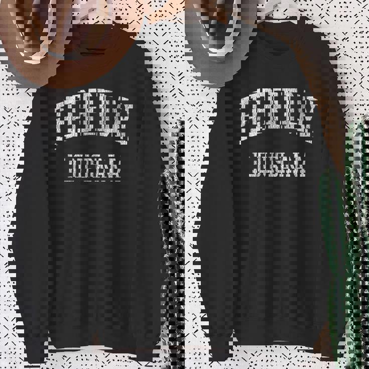 Ferriday Louisiana La Vintage Athletic Sports Sweatshirt Gifts for Old Women
