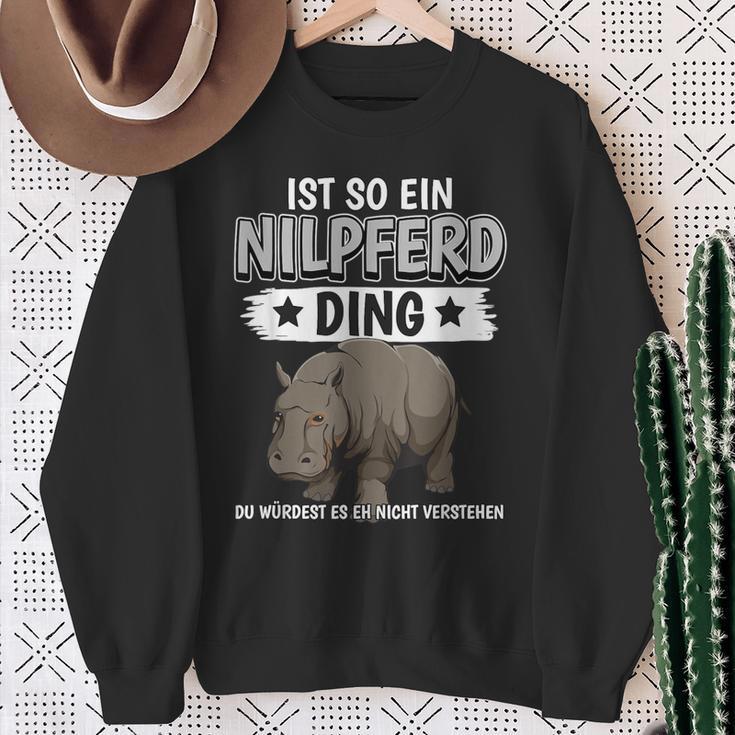 Flusspferd Sachen Ist So Ein Nilpferd Ding Nilpferd Sweatshirt Geschenke für alte Frauen