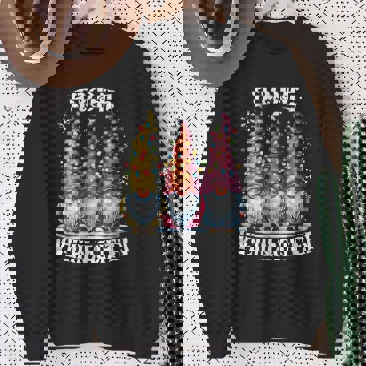 Frohe Weihnachten German Gnome Christmas Decorations Germany Sweatshirt Gifts for Old Women