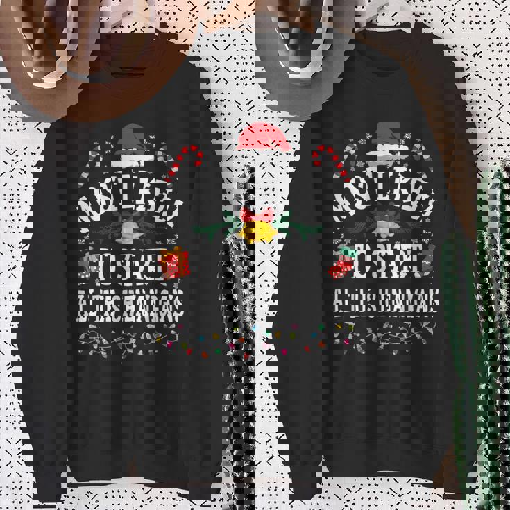 Christmas Most Likely To Start All The Shenanigans Sweatshirt Gifts for Old Women