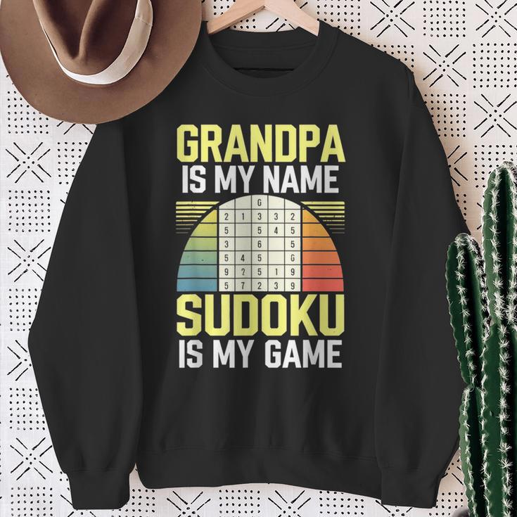 Grandpa Sudoku Sweatshirt Geschenke für alte Frauen