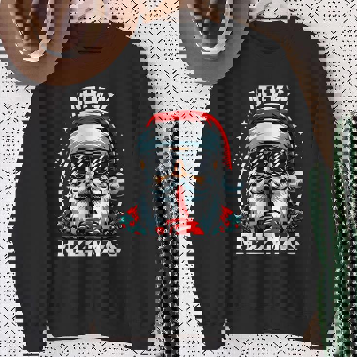 Mewy Rizzmas Santa Mewing Rizz Christmas Santa Sweatshirt Gifts for Old Women