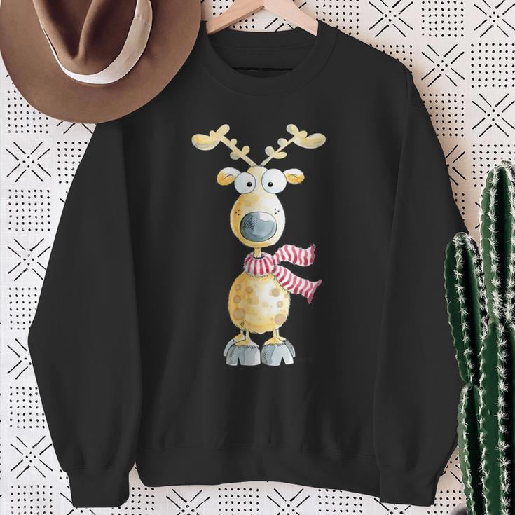 Winter Reindeer I Deer Wild Animal Elk Animal Motif Sweatshirt Geschenke für alte Frauen