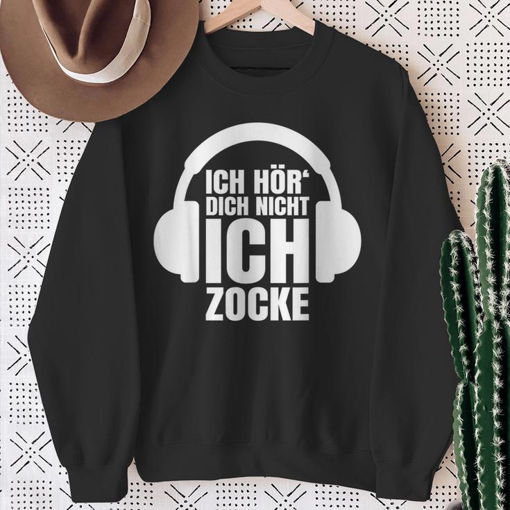 Gamer Ich Hör' Dich Nicht Ich Zocke Sweatshirt Geschenke für alte Frauen