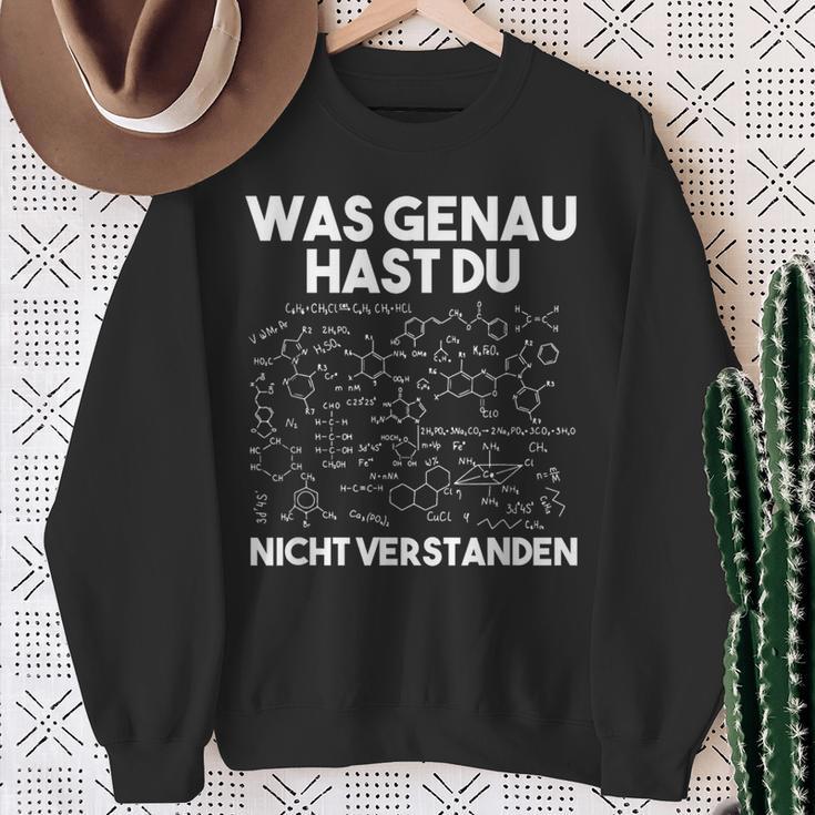 Was Genau Hast Du Nichterstanden Chemie Chemiker Laboratory Sweatshirt Geschenke für alte Frauen