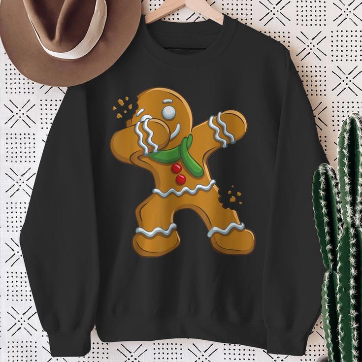 Gentle Gingerbread Man Christmas Dab Sweatshirt Geschenke für alte Frauen