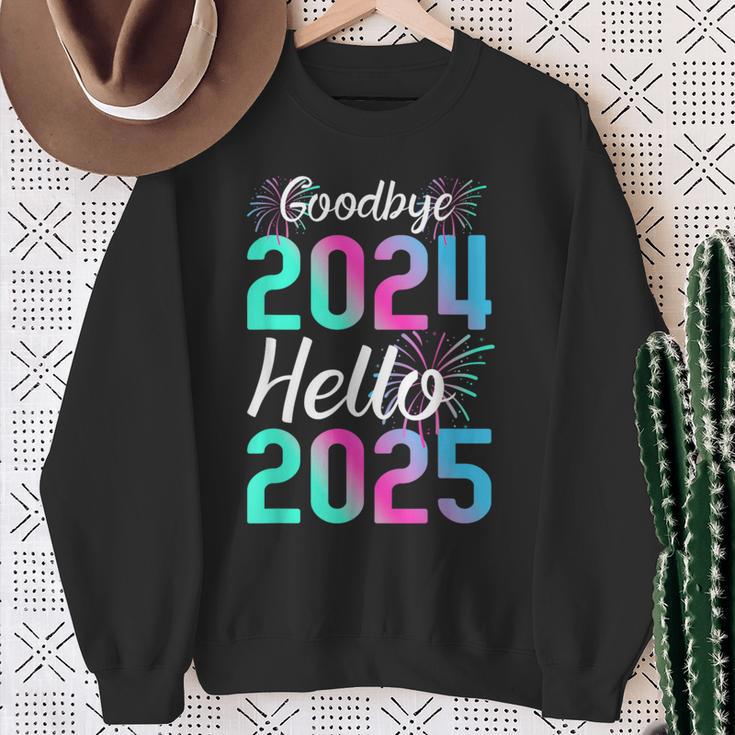 Goodbye 2024 Hello 2025 Happy New Year 2025 Fireworks Sweatshirt ...