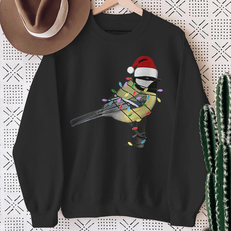 Great Tit Christmas Bird Santa Garden Bird Sweatshirt Geschenke für alte Frauen