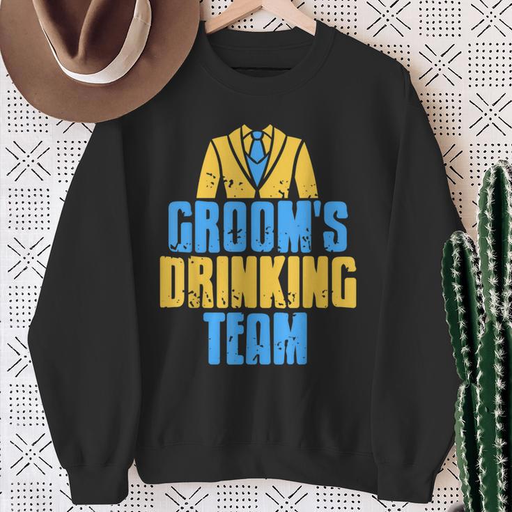 Groom's Drinking Team Retro Stag Night Sweatshirt Geschenke für alte Frauen